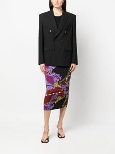 versacejeanscouture Versace Jeans Couture Midi-rok met logoprint - Rood