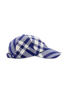 Burberry Geruite katoenen honkbalpet - Blauw