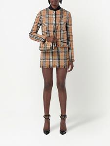 Burberry Vintage geruite bouclé mini-rok - Beige