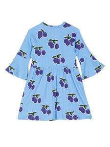 minirodini Mini Rodini Jurk met fruitprint - Blauw