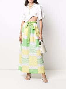 a.n.g.e.l.o.vintagecult A.N.G.E.L.O. Vintage Cult 1970s rok met patchwork en bloemenprint - Groen