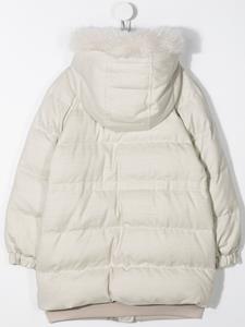brunellocucinellikids Brunello Cucinelli Kids Gewatteerd jack - Beige