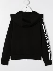 balmainkids Balmain Kids Hoodie met rits - Zwart