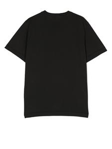 stoneislandjunior Stone Island Junior T-shirt met logopatch - Zwart