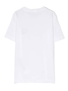 stoneislandjunior Stone Island Junior T-shirt met patch - Wit