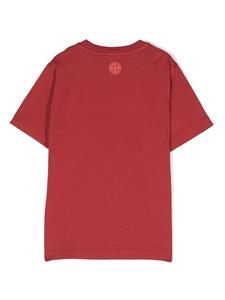 stoneislandjunior Stone Island Junior Shirt met logoprint - Rood