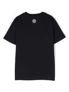stoneislandjunior Stone Island Junior T-shirt met logoprint - Blauw