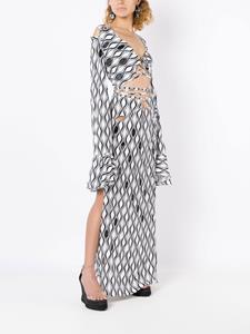 amirslama Amir Slama Maxi-rok met print - Wit