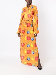 amirslama Amir Slama Maxi-rok met print - Oranje