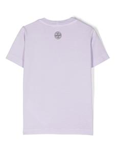 stoneislandjunior Stone Island Junior T-shirt met logoprint - Paars