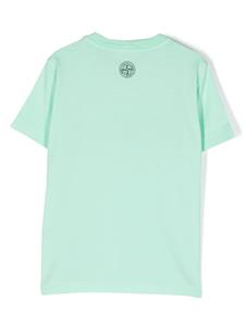 stoneislandjunior Stone Island Junior T-shirt met logoprint - Groen