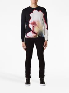 Alexander McQueen Sweater met bloemenprint - Zwart