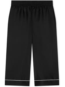 dolce&gabbanakids Dolce & Gabbana Kids Zijden pyjamabroek - Zwart