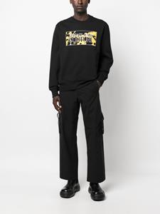 versacejeanscouture Versace Jeans Couture Sweater met logoprint - Zwart
