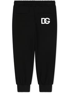 dolce&gabbanakids Dolce & Gabbana Kids Trainingsbroek met logoprint - Zwart