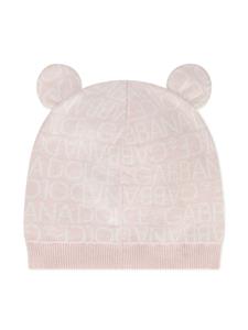 dolce&gabbanakids Dolce & Gabbana Kids Muts met dierenoren - Beige