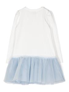 Monnalisa Jurk met grafische print - Wit