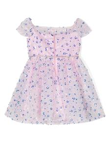 MARLO Verfraaide mini-jurk - Paars