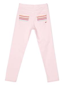 Missoni Kids Broek met logoprint - Roze