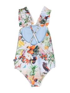 Molo Badpak met tropische print - Blauw