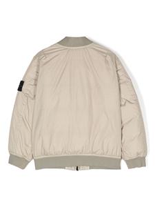 stoneislandjunior Stone Island Junior Bomberjack met Compass-logopatch - Beige