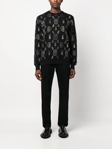 philippplein Philipp Plein Trui met monogram jacquard - Zwart