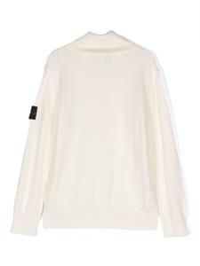 stoneislandjunior Stone Island Junior Coltrui met Compass-logopatch - Wit