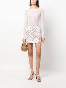 Missoni Mini-rok verfraaid met pailletten - Wit