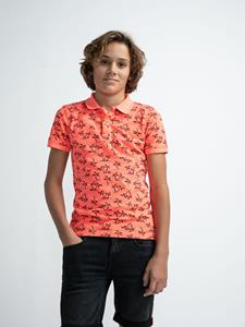 Petrol Industries All-over Print Polo Fiery Coral 