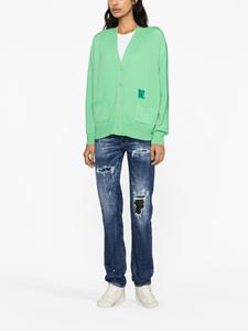 Ribgebreid vest - Groen