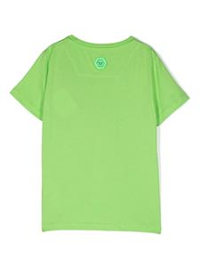 philipppleinjunior Philipp Plein Junior T-shirt met logoprint - Groen