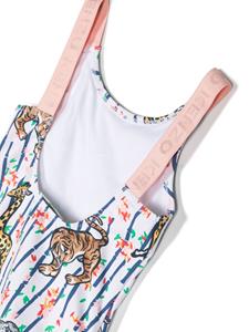 Badpak met jungleprint - Wit