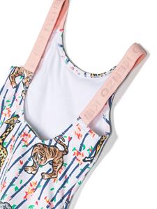 Kenzo Kids Badpak met jungleprint - Wit