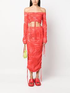 cannariconcept CANNARI CONCEPT Rok met ruches - Rood