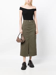 b+ab High waist midi-rok - Bruin