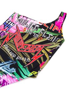 philipppleinjunior Philipp Plein Junior Monokini met print - Zwart