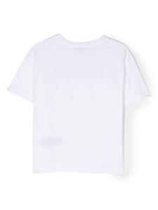 balmainkids Balmain Kids T-shirt met logoprint - Wit