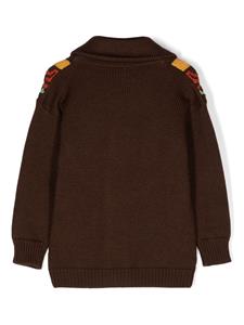 guccikids Gucci Kids Intarsia vest - Bruin