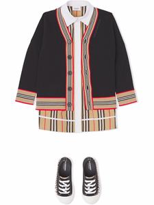 Burberry Kids Vest met gestreepte afwerking - Zwart