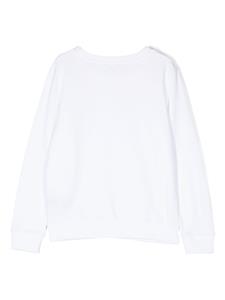 balmainkids Balmain Kids Sweater met stras logo - Wit