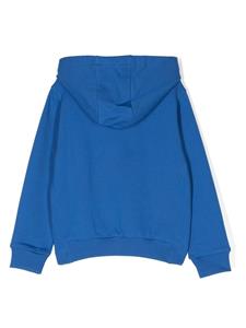 Balmain Kids Hoodie met logoprint - Blauw