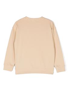 balmainkids Balmain Kids Sweater met logoprint - Beige