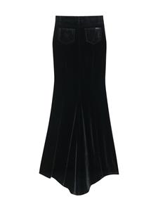 saintlaurent Saint Laurent Rok met fluwelen-effect - Zwart