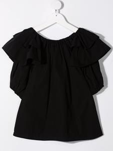 Andorine Blouse met korte mouwen - Zwart