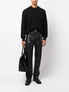 Versace Kabelgebreide trui - Zwart
