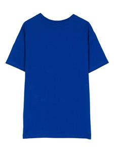 T-shirt met geborduurd logo - Blauw