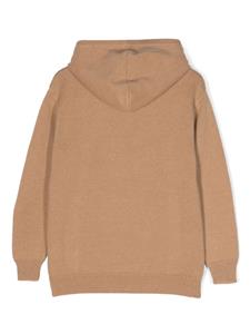 balmainkids Balmain Kids Intarsia hoodie - Bruin