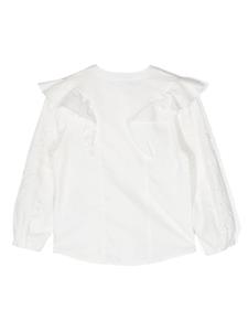 chloékids Chloé Kids Shirt met borduurwerk - Wit