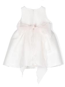 Mimilù Jurk met bloemen-applicatie - Wit
