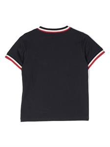 Moncler Enfant Poloshirt met gestreepte afwerking - Blauw